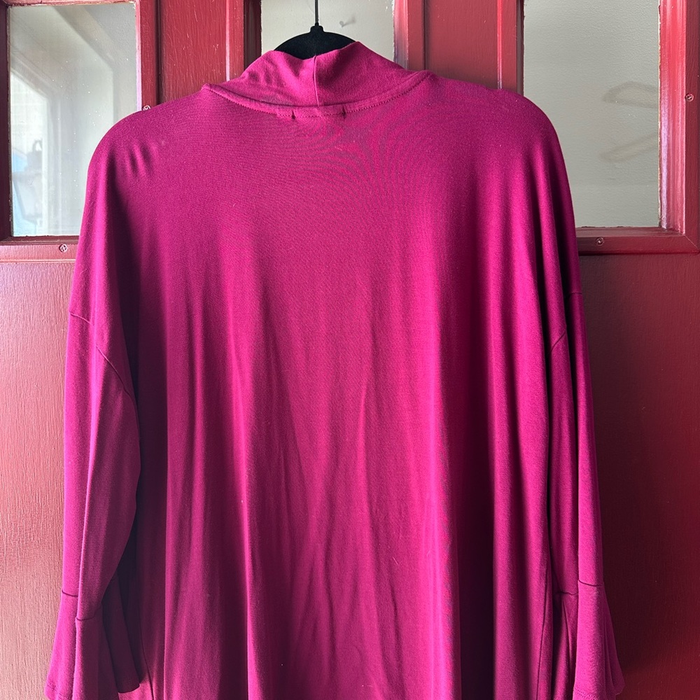 Kim Rogers Magenta Open Front Cardigan - Picture 4 of 5